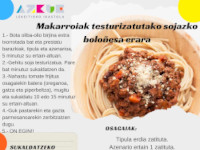 Makarroiak testurizatutako sojazko boloñesa erara