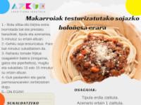 Makarroiak testurizatutako sojazko boloñesa erara